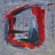 WAITING IN THE WINDOW, contemporary art on linen