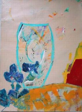 BLUE FLOWERS, still life