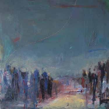 EVENING SYMPHONY, acrylic painting on canvas 