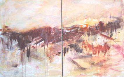 LIGHT BEHIND, landscape on canvas 