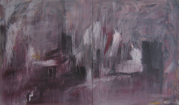 MINGEL BY THE PIANO, contemporary on canvas 