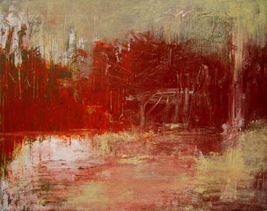 WALKING HOME, contemporary landscape on canvas